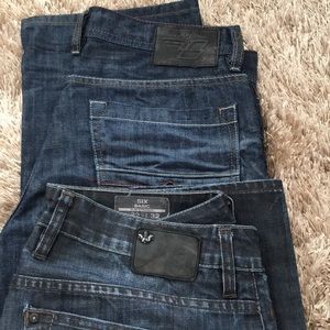 Designer jeans, one relax fit one slim fit.